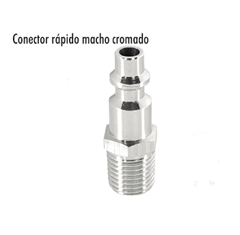 CONECTOR RAPIDO MACHO CROMADO
