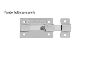 PASADOR BASTON PARA PUERTA ACERO CROMADO
