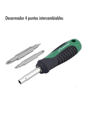DESARMADOR DE 4 PUNTAS INTERCAMBIBLES