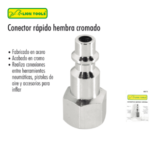CONECTOR RAPIDO HEMBRA CROMADO